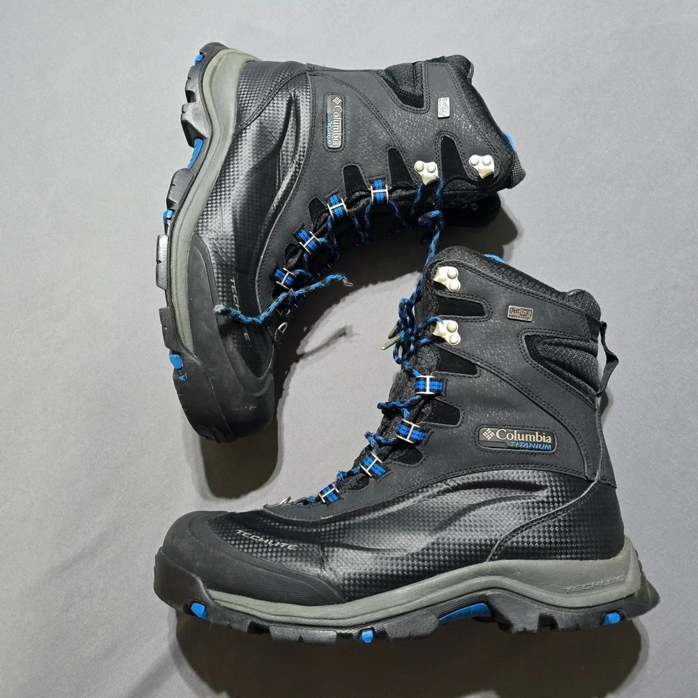 Columbia Titanium Hiking Boots Kids 13 Black  OutDry Techlite Omni-Grip Rugged